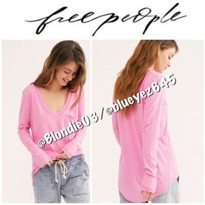 Free People We the Free “Betty” long sleeve in brightest orchid S